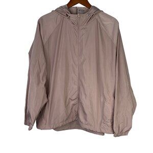 Soia & Kyo Jacket Size 1X Full Zip Hooded OakLynn Jacket Pink Plus Causal